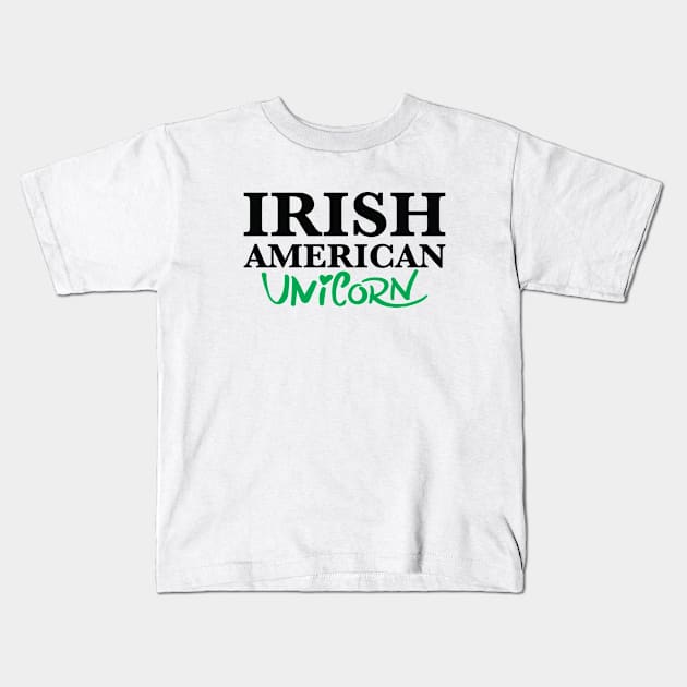 Irish American Unicorn Kids T-Shirt by ProjectX23